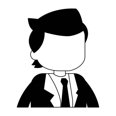 İşadamı profil avatar siyah beyaz