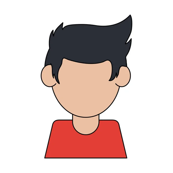 Perfil de hombre joven — Vector de stock