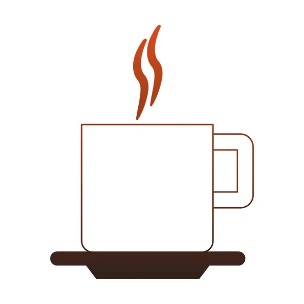 Forró kávé csésze piros vonalak — Stock Vector