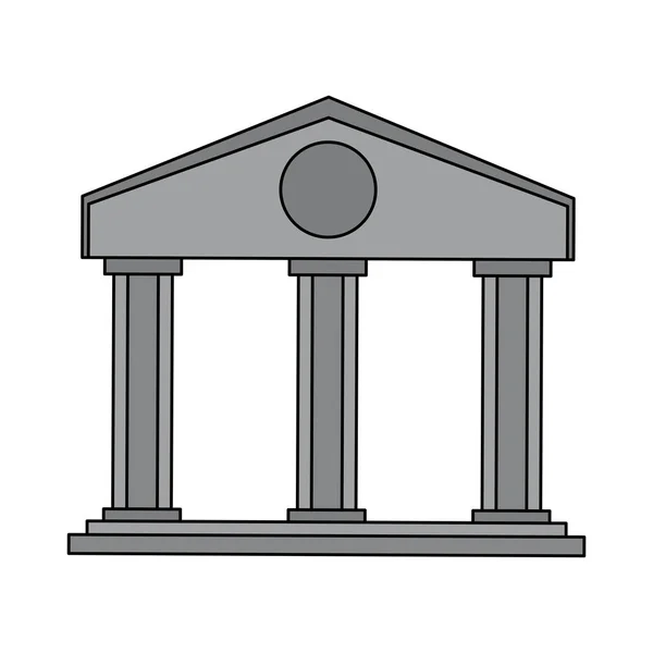 Símbolo del edificio del banco — Vector de stock