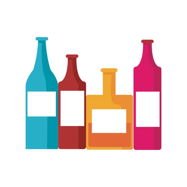 Alcohol drink bottles — Stock Vector