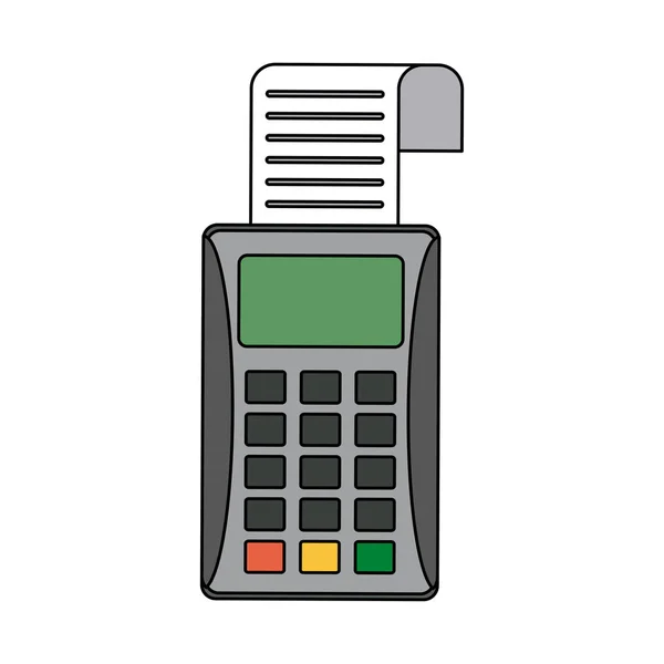 Pago electrónico de datáfono — Vector de stock