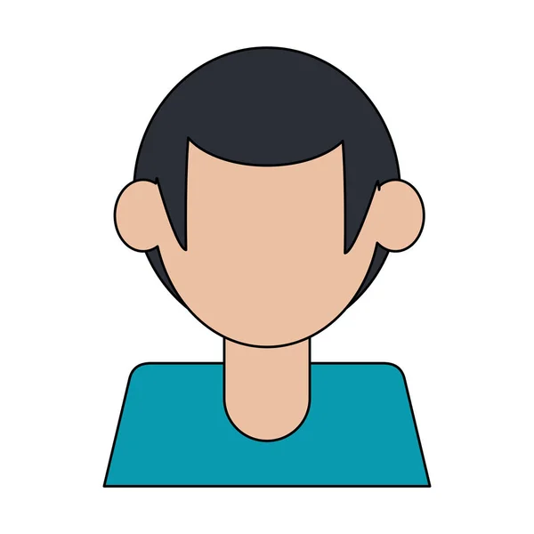 Perfil de hombre joven — Vector de stock