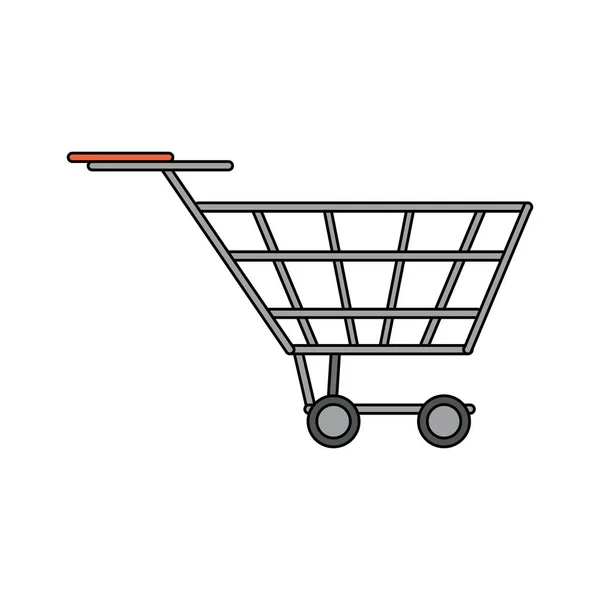 Shopping cart isolated — Stock Vector