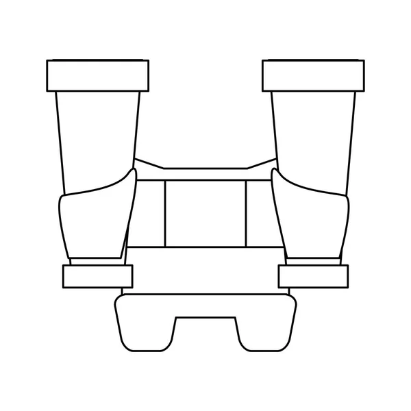 Instrumento binóculos isolado em preto e branco —  Vetores de Stock