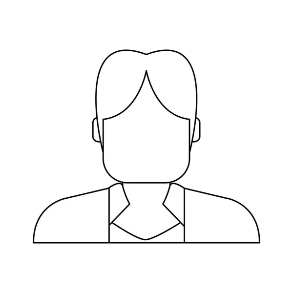 Man avatar profile in black and white — Stock Vector