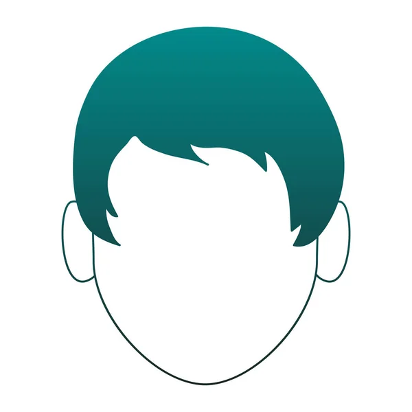 Homme tête sans visage en lignes bleues — Image vectorielle