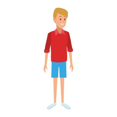 Genç adam yazlık giysiler