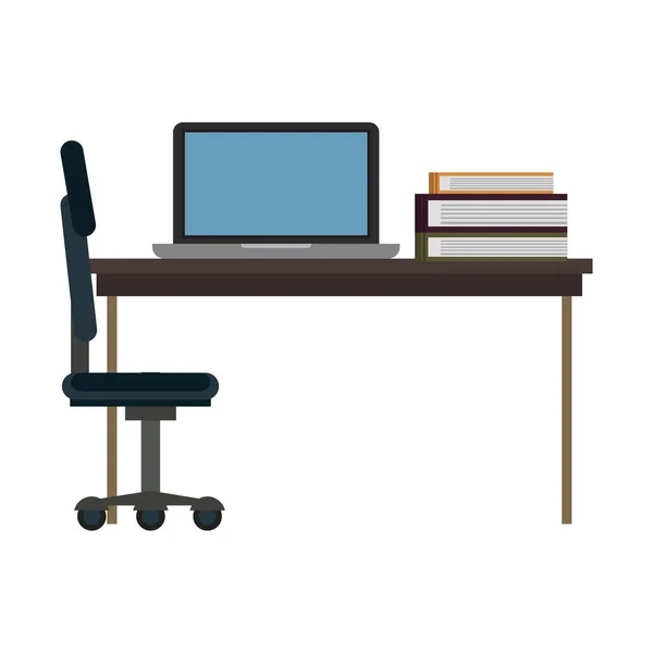 Γραφείο με υπολογιστή — Διανυσματικό Αρχείο