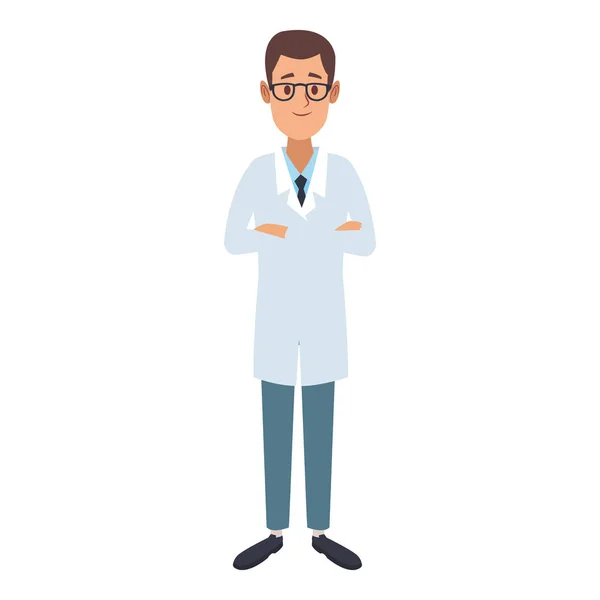 Doctor with gown avatar — Stock Vector