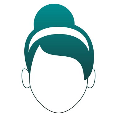 Kadın yüzü kafasına mavi çizgiler