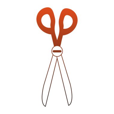 Makas izole kap kırmızı çizgiler