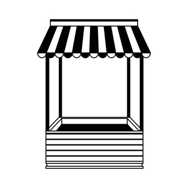 Ahşap kabin standı siyah beyaz