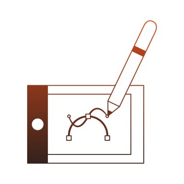 Çizim tablet teknoloji kırmızı çizgiler