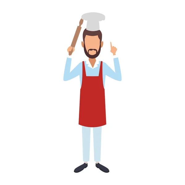 Chef hombre avatar — Vector de stock