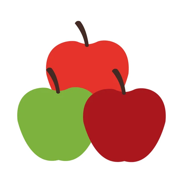 Äpfel Obst isoliert — Stockvektor