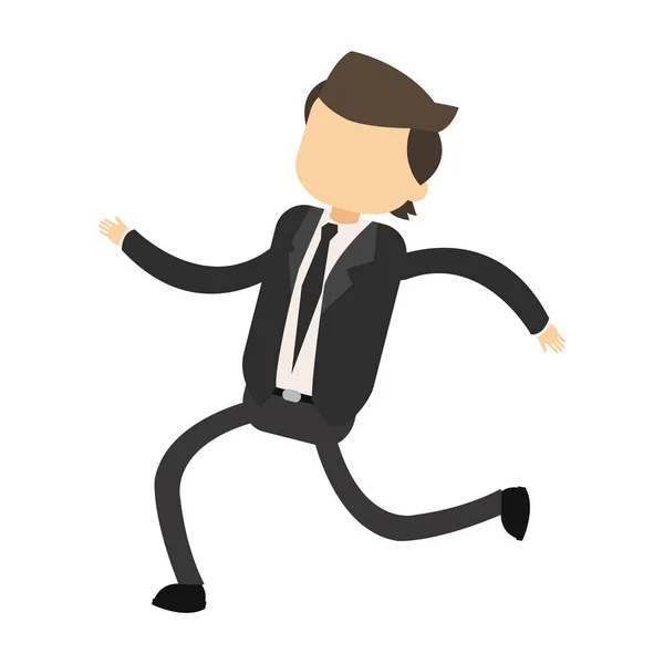 Hombre de negocios corriendo avatar — Vector de stock