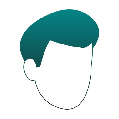 Adam meçhul baş mavi çizgiler