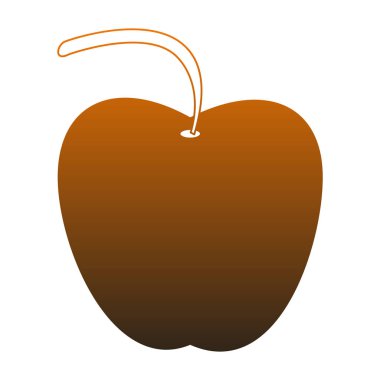 Elma izole meyve portakal satırları