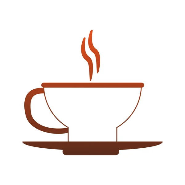 Gorący coffee cup czerwone linie — Wektor stockowy