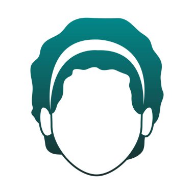 Kadın yüzü kafasına mavi çizgiler