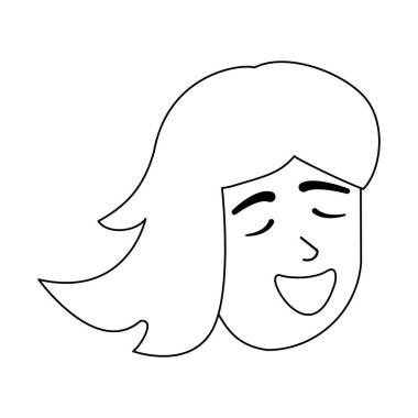 yüz siyah ve beyaz gülümseyen kadın