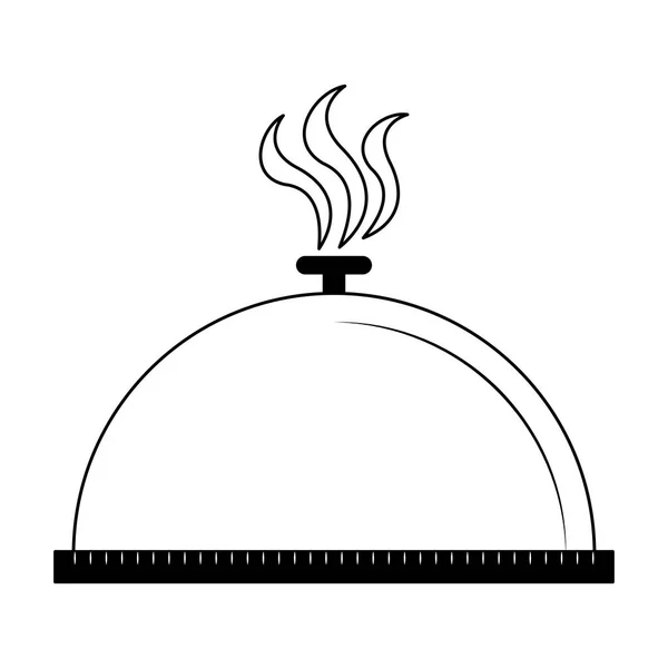 Купол ресторана черно-белый — стоковый вектор