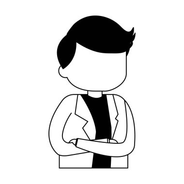 İşadamı profil avatar siyah beyaz