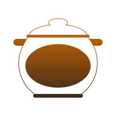 Mutfak izole pot turuncu satırlar