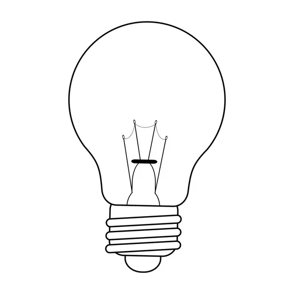 Großes Ideensymbol in schwarz-weiß — Stockvektor