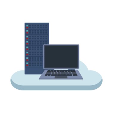 Laptop ve gears ile sunucular