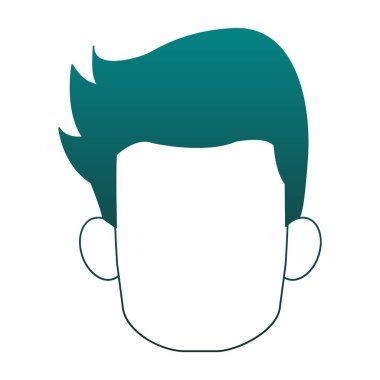 Adam meçhul baş mavi çizgiler