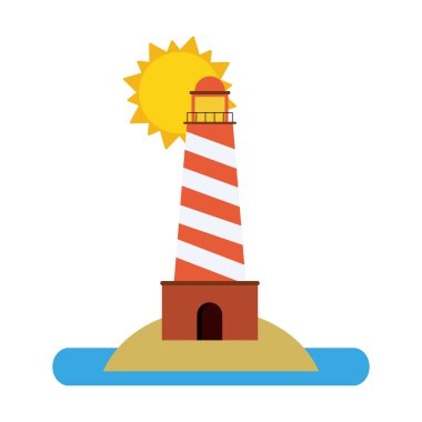 Deniz feneri güneş altında