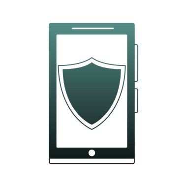 Smartphone güvenlik sistemi mavi çizgili