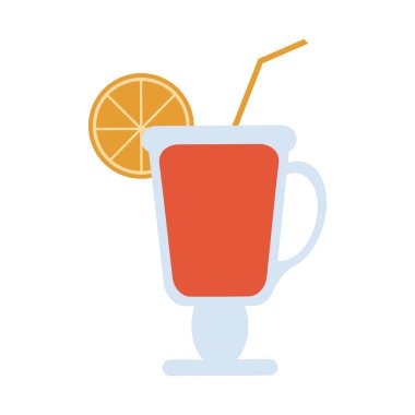 saman ile portakal suyu fincan