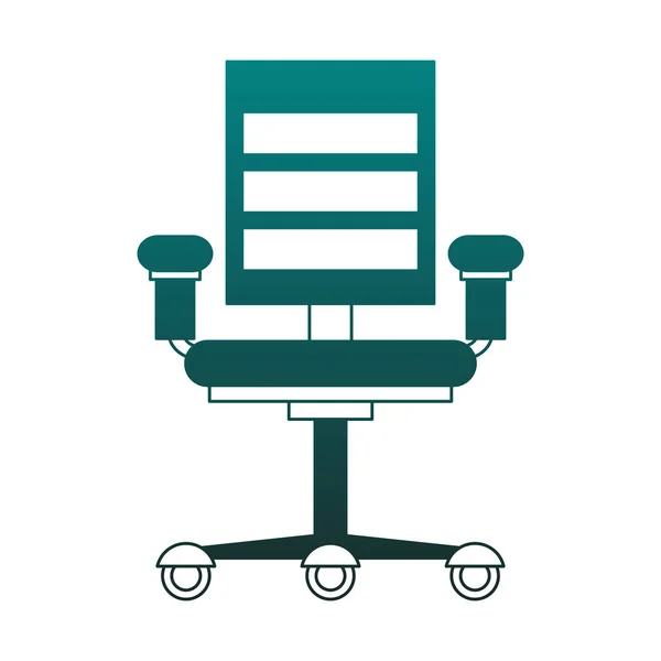 Biuro koła krzesło niebieskie linie — Wektor stockowy