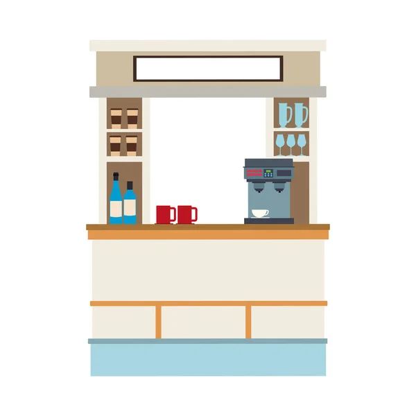 Caffè stand isolato — Vettoriale Stock