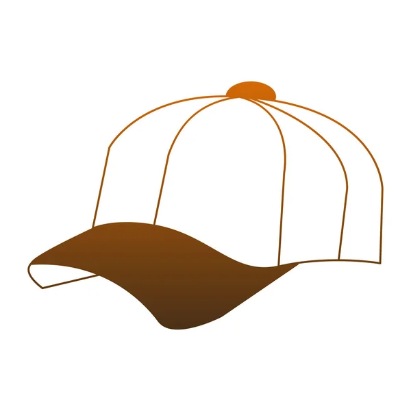 Baseballová sportovní klobouk oranžové čáry — Stockový vektor