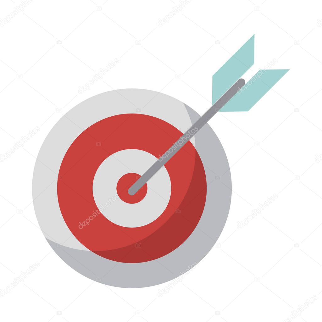 Target dartboard with arrow symbol