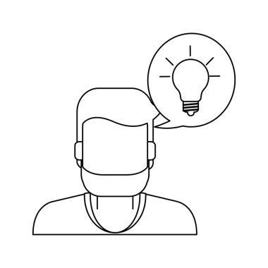 Siyah beyaz fikir konuşan adam