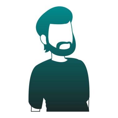 Meçhul avatar mavi çizgiler genç adam