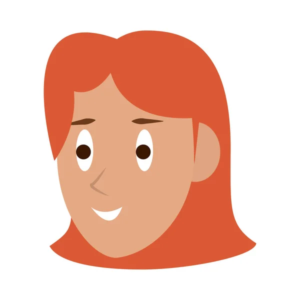 Dessins animés visage femme — Image vectorielle