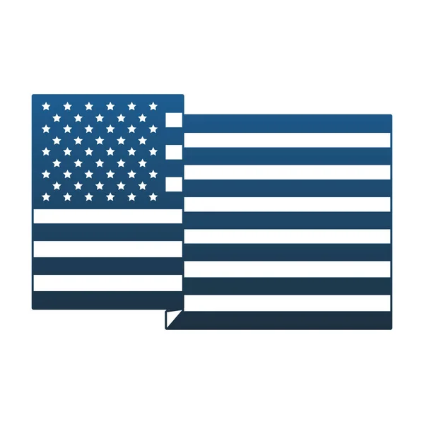 USA bandiera simbolo linee blu — Vettoriale Stock