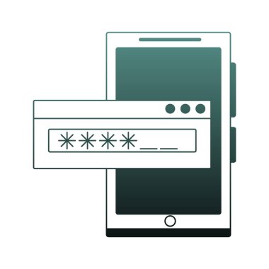 Şifre mavi çizgiler ile Smartphone