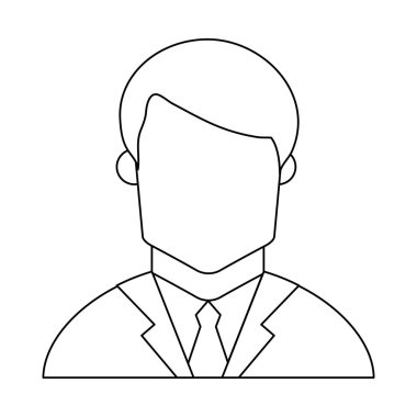 İşadamı avatar profil siyah beyaz