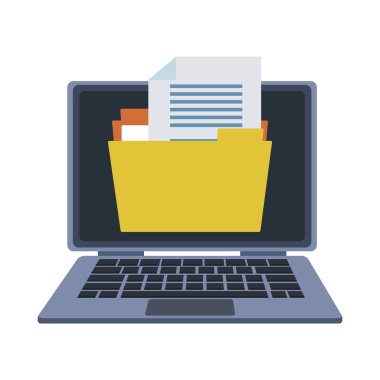 Dizüstü ekran üzerinde klasör