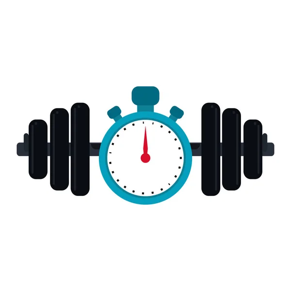 Timer and weights — Stock Vector
