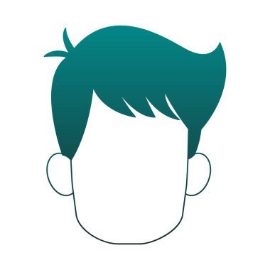 Adam meçhul baş mavi çizgiler