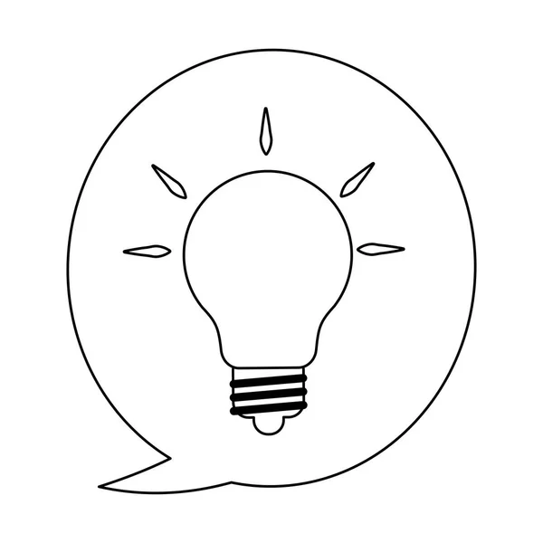 Gran idea símbolo en blanco y negro — Vector de stock