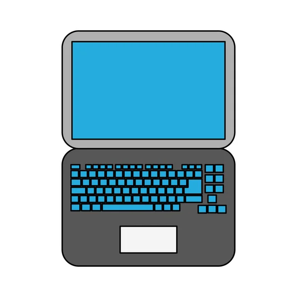Technologia laptopa na białym tle — Wektor stockowy